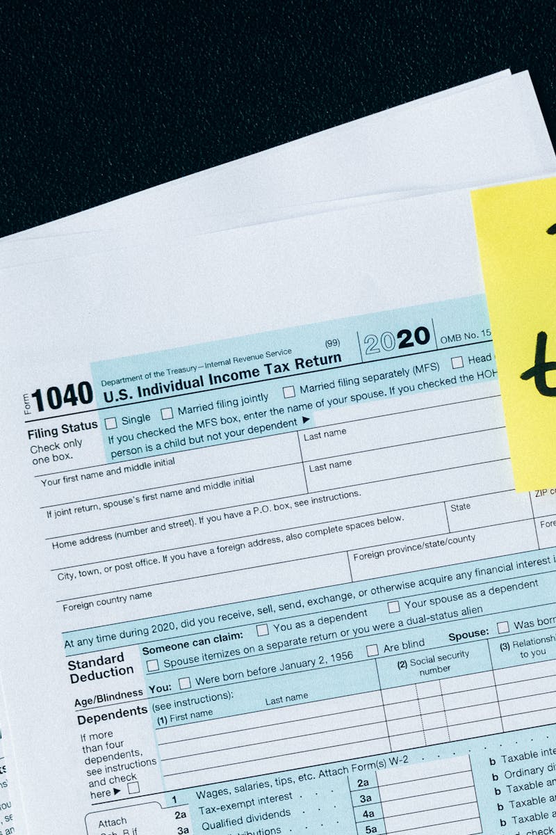 U.S. tax documents with a 'Tax time!' reminder, highlighting the importance of filing deadlines.